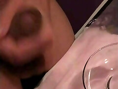 Sexy Thai Bee Cums into glass. Sexy Thai Bee Cums into glass.