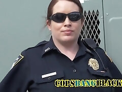 Mature Police Woman With Big Tits Catch A Black Fellow Crimson