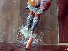 Gets Fountains Of Fake Man Gravy With Glory Hole And Kattie Hill