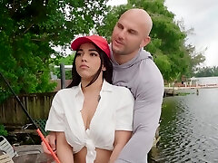 Chubby Julz Gotti with big natural tits gets smashed hard