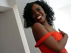 Cute Black Amateur Honey Tricked in Fake Model Audition Cumshot
