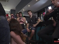 Useless busty big boobed slut public throating and whipping Useless busty big boobed slut public throating and whipping