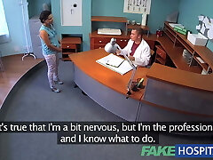 FakeHospital Patient overhears doctor fucking nurse sex