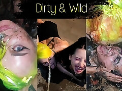 Lesbian Dirty Walk and Eating Torrid-Dogs Out of Trash