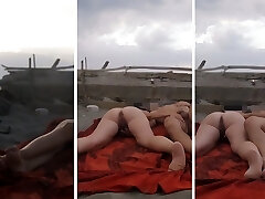 Strangers caught us masturbating on nudist beach in Maspalomas Dunes Canary with jizz shot Part Two - MissCreamy