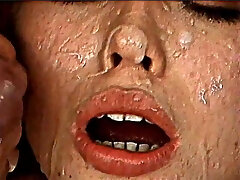Vintage blonde takes a muddy double facial