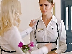 BLACKED BBC-greedy Kaisa & Eveline seduce hotel employee