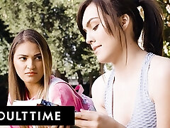 ADULT TIME - College Schoolgirl Freya Parker Falls For Her Bashful Lesbian Tutor Gizelle Blanco