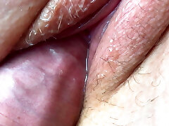Fuck The Puss. Piss and Cum Inside. Close-Up. POV