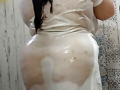 Desi Bbw Chubby Bathtub Show White See-through Top Desi Bbw Chubby Bathtub Show White See-through Top