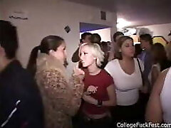 College teenie gives head as others watch