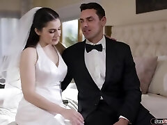 Big-chested bride cheat on wedding day and is licked n anal nailed Big-chested bride cheat on wedding day and is licked n anal nailed