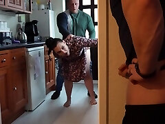 Big Booty Wife Gets Creampied By Lover as Cheating Hubby Watches and Jerks Off