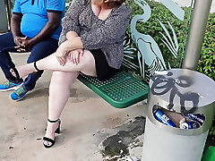 I hiked my mini mini-skirt and opened my legs for a stranger at the bus stop to fondle my pussy through my panty I hiked my mini mini-skirt and opened my legs for a stranger at the bus stop to fondle my pussy through my panty