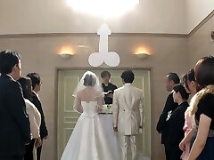 伴郎带新娘在日本婚礼1-亚洲