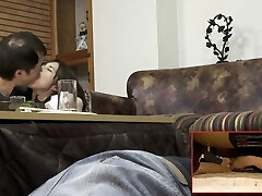 Milf Is Secretly Lusting After A Man That's Not Her Husband Frolicking With Herself Under The Table - Trio