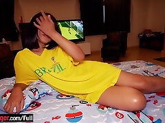 World Cup jersey Thai teen fledgling homemade blowjob and cowgirl fucking