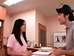 Cute asian nurse caught in a super-steamy threesome at work Cute asian nurse caught in a super-steamy threesome at work