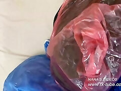 Latex-clad dolls plastic rainwear chain orgasms