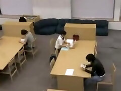Japanese school girl get plowed and facial on the library toilet