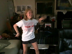 Peach Asian Female Cheesy Dance