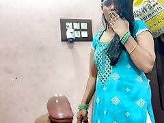 Stepmother Pinki Caught her Son naked, She help for tight pennis and Cum Shot in mouth.