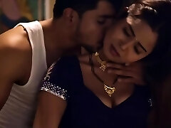 Indian Babe Red Satin Glamour Dancing