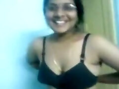 Perverted Indian chubby brunette housewife flashes her saggy udders