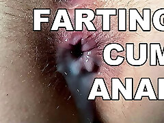 farting cum anale. squirting peloso anale orgasmo. scoreggia buco del culo da vicino creampie