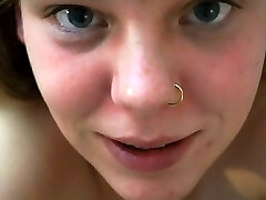 German 18yo Teenager BBW with huge bra-stuffers and braces fucks herself