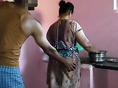 Aunty was working in the kitchen when I had hookup with her