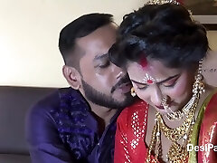 Newly Married Indian Nymph Sudipa Hardcore Honeymoon First night hook-up and creampie - Hindi Audio