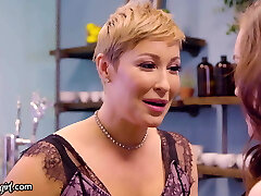 Hot MILF Shows Her 18yo Employee How To Taste Sweets