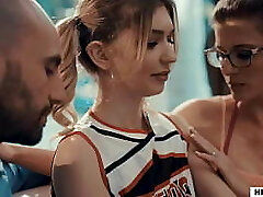 Mature Coach Cory Chase Shares Teenager Cheerleader Mackenzie Moss With Hubby