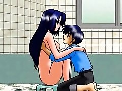 Busty anime mama gorąca jazda Dick