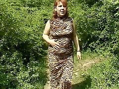 Old Curvaceous Woman – Solo Onanism and Pissing in the Forest Outdoors