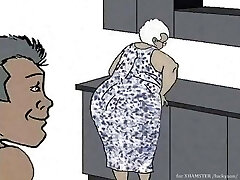 black mamie loving anal! animation caricature!