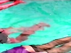 wetlook chick in pool