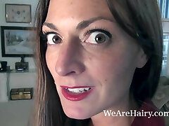 Vanessa Bush strips bare on her table Vanessa Bush strips bare on her table