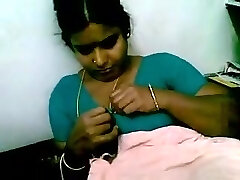 Horny man has fun with his sweet indian slut on bed