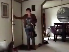 Son caught spying on mom wanking in bed