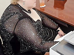 Female Boss Gets Her Panty Taken Off By Male Employee (Role Toying)