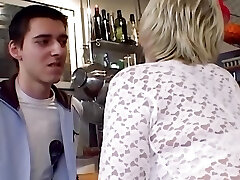 An old German grandma gets her tight holes smashed