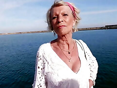 Eva 70 years old still wants two stunning cocks
