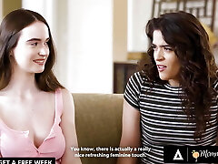 Mommy'S GIRL - Hot Babe Hazel Moore Has 1st Time Lesbian Sex With Cougar Siri Dahl & 2 Babysitters