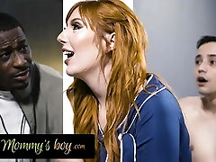 MOMMY'S BOY - Pervert MILF Teacher Lauren Phillips Takes 18yo Student's Cock, Then Gym Instructor's Big Black Cock