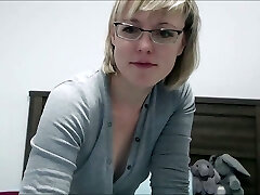 Super-fucking-hot Mature Blonde with Glasses and Short Hair Helping Guys Real Sweetie