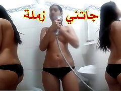 Moroccan nymph having sex in the bathroom