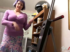 AgedLovE Busty British Mature Fucks Teenage Stud