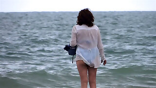 My wife displays off on the beach and has sex with my buddy